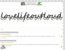Tablet Screenshot of lovelifeoutloud.com